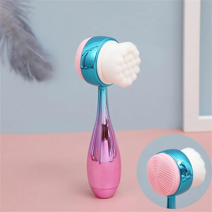 Double-Sided Face Cleansing Brush