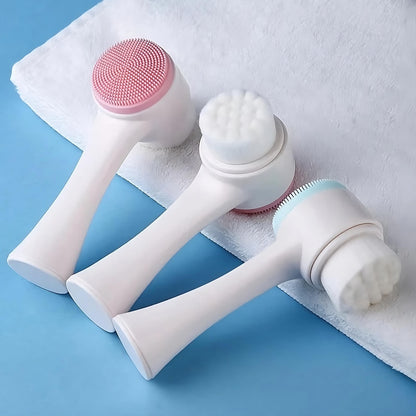 Double-Sided Face Cleansing Brush